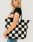 Courtney Checkered Tote