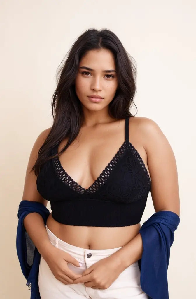 Plus Size Lace Trim Brami