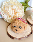 Cute Puppy Sculpture Candle – Hand-Poured Soy Wax | Ivory, Brown & Pink