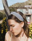 Gingham Knot Headband – Woven Country Chic Hair Accessory