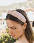 Gingham Knot Headband – Woven Country Chic Hair Accessory