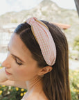 Gingham Knot Headband – Woven Country Chic Hair Accessory