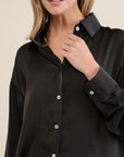 Light Satin Button Down Shirt