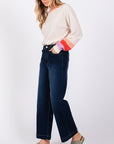 SAGE + FIG High Waist Wide Leg Jeans