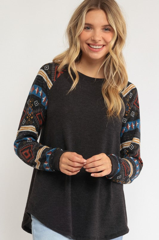 Mixed Aztec Top - Online Only