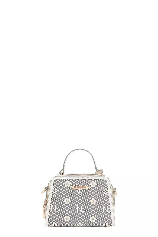 Nicole Lee USA Vegan Geometric Pattern Structured Handbag