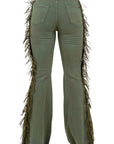 GJG Denim Texas Sun Bell Bottom in Olive