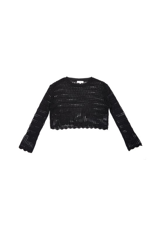 Lilou Mesh Knit Crop Top