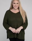 Eesome Plus Size Crew Neck Knit Sweater