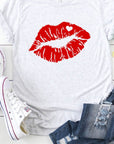 Red Lips Valentines Graphic Tee