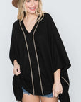 Jade By Jane V-Neck Poncho Top