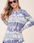 e Luna Terry Tie Dye Long Hoodie Top