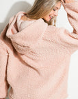 e Luna Fuzzy Faux Fur Oversized Sweatshirt