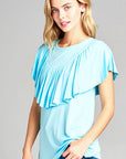 Solid Ruffle Detail Top - Online Only - My Pampered Life Seattle