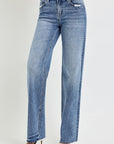 RISEN Full Size High Rise Straight Leg Jeans with Pockets