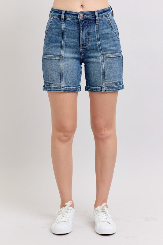 Judy Blue Full Size High Rise Denim Shorts Plus Size