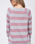 Plus Big Stripe Sweatshirt Top - Online Only - My Pampered Life Seattle