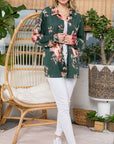 e Luna Cozy Floral Button Down Shacket