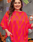 PLUS Women Smocked Lantern Sleeve Plus Size Blouse