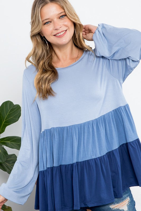 e Luna PLUS Color Block Tiered Swing Top