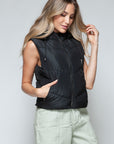 Snobbish Zip Up Quilted Hooded Vest