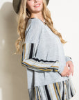 e Luna Plus Solid Multi Stripe Mixed Top