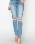 Risen Full Size High Rise Knee Distressed Skinny Jeans