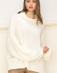 HYFVE Cuddly Cute Turtleneck Oversized Sweater - Online Only