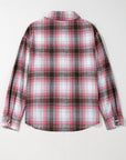 Plaid Flap Pocket Button-Up Shacket