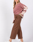 SAGE + FIG Wide Leg Cropped Pants