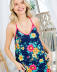 e Luna Allover Floral Tank Top