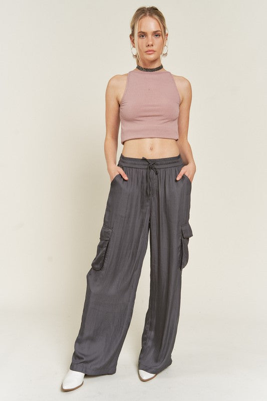 Jade by Jane Satin Cargo Pants