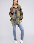 BiBi Loose Fit Buttoned Down Check Shirt Jacket