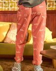 Jade By Jane Smiley Face Pattern Baggy Casual Pants