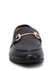 Talula Horsebit Embellished Faux Leather Loafers