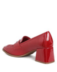 Umdoni Penny Strap Block Heel Loafers