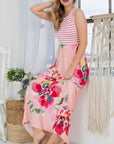 Floral Mix Tank Maxi Dress - Online Only