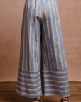 BiBi Striped Wide Leg Pants with Pockets