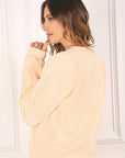 Lilou Cream Sweatshirt w Embroidery