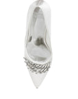 Rhodolia Diamante Brooch Detail Satin Pumps