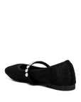 Sassie Pearl Embellished Ballerina Flats