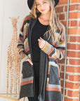 PLUS Jade By Jane Multi Color Striped Cardigan