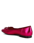 Primrose Metallic Pleather Bow Ballerinas