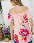 e Luna Floral Off Shoulder Top