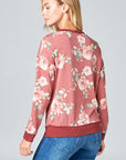 e Luna Floral French Terry Long Sleeve Top