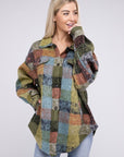 BiBi Loose Fit Buttoned Down Check Shirt Jacket