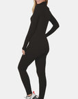 Zenana Full Size Turtleneck Top and Leggings Lounge Set