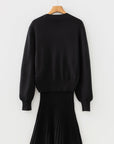 Cozy Knit Sweater & Pleated Skirt Set