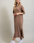 Vented Heavy Cotton Washed Dress