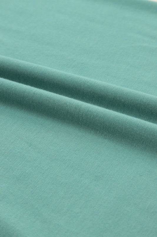 Solid Button-Up Scoop Neck Dress